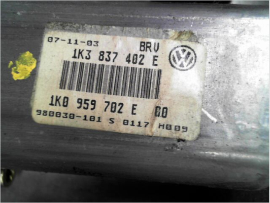 Mecanisme + moteur lève-glace avant droit occasion VOLKSWAGEN GOLF V Phase 1 - 1.9 TDI 105ch