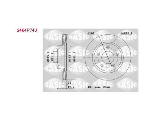 Jeu Disques Sasic 2464P74J