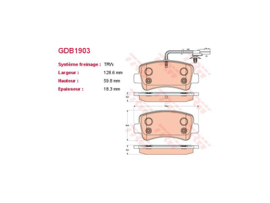 Plaquettes TRW GDB1903