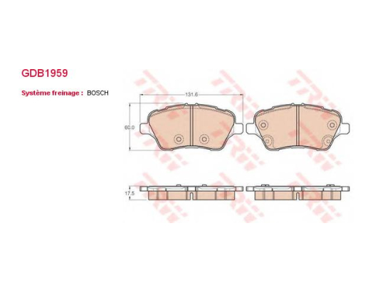 Plaquettes TRW GDB1959