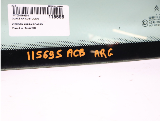 Glace ar custode g occasion CITROEN XSARA PICASSO Phase 2 - 1.6 HDI 110ch