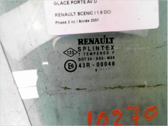 Glace porte av d occasion RENAULT SCENIC I Phase 2 RX4 - 1.9 DTI 100ch