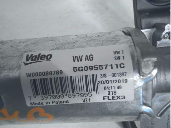 Moteur essuie-glace arrière occasion VOLKSWAGEN POLO VI phase 1 - 1.0 TSI 95ch