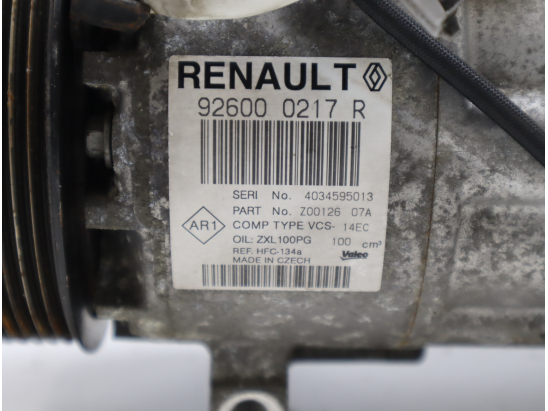 Compresseur air conditionne occasion RENAULT CAPTUR Phase 1 - 0.9 90 ch