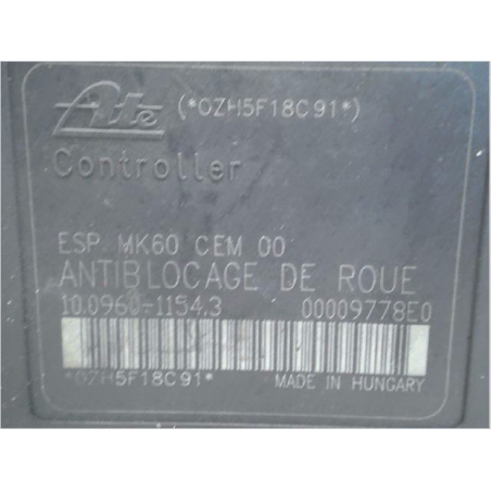 Calculateur abs occasion PEUGEOT 1007 Phase 1 - 1.4 HDI