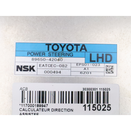 Calculateur direction assistee occasion TOYOTA RAV4 III Phase 1 - 2.2 D-4D 136ch