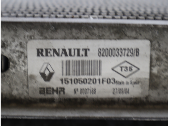 Radiateur occasion RENAULT VELSATIS Phase 2 - 2.2 DCI 150ch