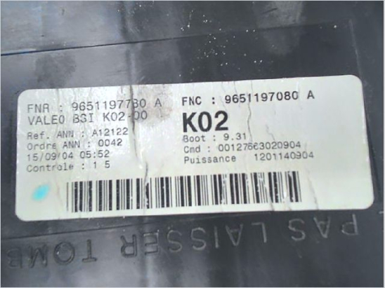 Platine fusible habitacle (BSI) occasion PEUGEOT 307 Phase 1 - 1.6 HDI 16v 110ch