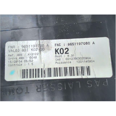 Platine fusible habitacle (BSI) occasion PEUGEOT 307 Phase 1 - 1.6 HDI 16v 110ch