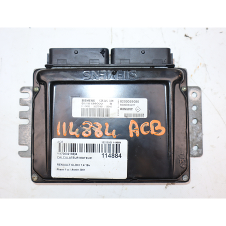 Calculateur moteur occasion RENAULT CLIO II Phase 1 - 1.4 16v