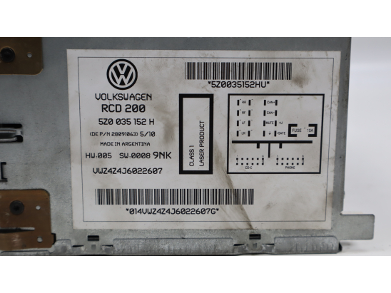 Autoradio occasion VOLKSWAGEN FOX Phase 1 - 1.2i 6v 55ch