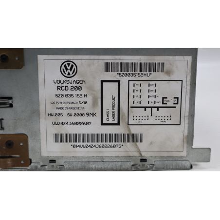 Autoradio occasion VOLKSWAGEN FOX Phase 1 - 1.2i 6v 55ch