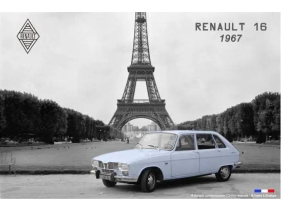 PLAQUE RENAULT R16 1967 TOUR EIFFEL
