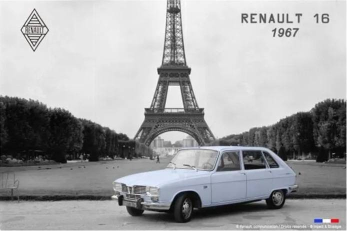 PLAQUE RENAULT R16 1967 TOUR EIFFEL