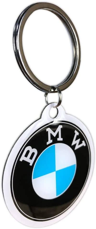 Grav'stylé: Porte-clés Logo BMW, attache, cadeau, accroche, médaillon