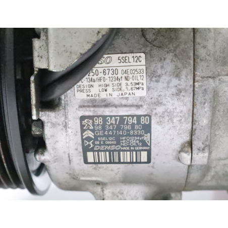 Compresseur air conditionne occasion PEUGEOT 3008 II Phase 1 - 1.5 BlueHDI 130ch
