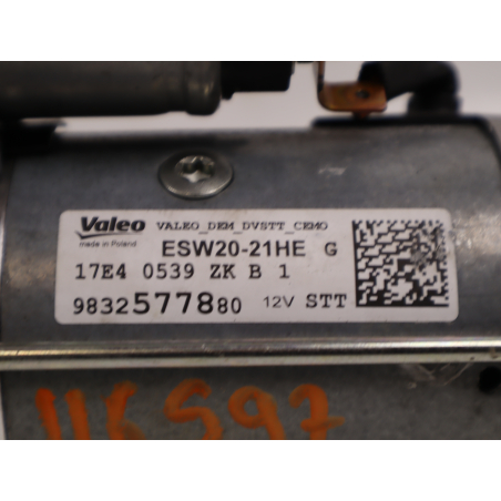 Démarreur occasion PEUGEOT PARTNER III Phase 1 - 1.5 HDI 130ch