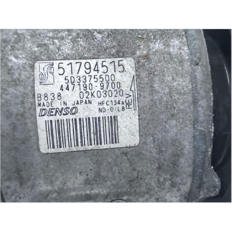 Compresseur air conditionne occasion FIAT BRAVO II Phase 1 - 1.4i 90ch