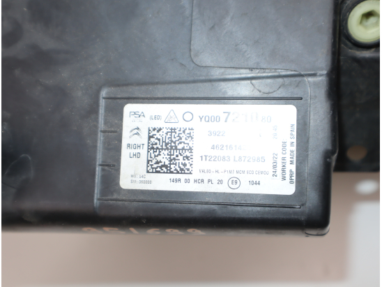 Phare droit occasion CITROEN C3 AIRCROSS Phase 2 - 1.2i 130ch