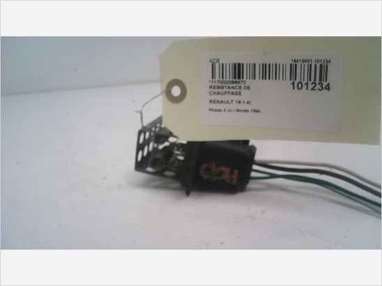 Resistance de chauffage occasion RENAULT 19 Phase 2 - 1.4i