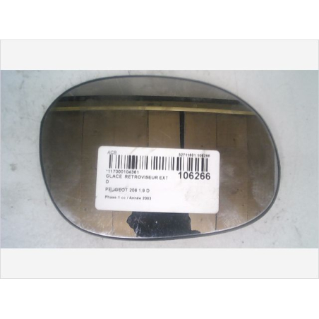 Glace  retroviseur exterieur droit occasion PEUGEOT 206 Phase 1 - 1.9 D