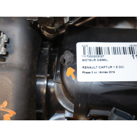 Moteur diesel occasion RENAULT CAPTUR Phase 2 - 1.5 DCI 110ch
