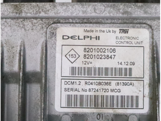 Kit serrures + antivol occasion DACIA SANDERO I Phase 1 - 1.5 DCI 70ch