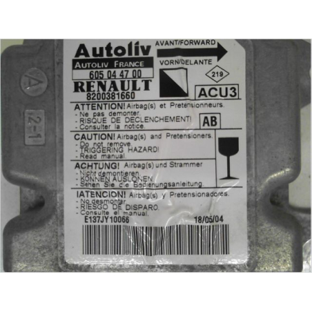 Boitier pyrotechnique occasion RENAULT KANGOO I Phase 2 - 1.9 DCI 8v 85ch