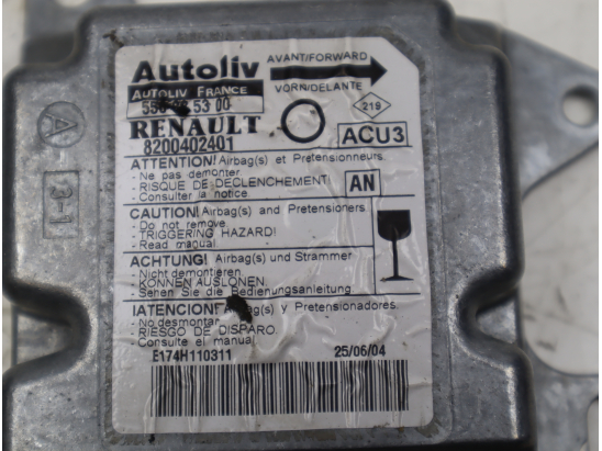 Boitier pyrotechnique occasion RENAULT TWINGO I Phase 3 - 1.2i