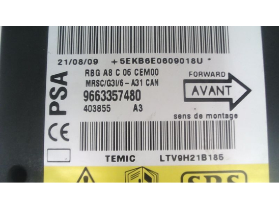 Boitier pyrotechnique occasion CITROEN C3 I Phase 2 - 1.4 HDi 70ch