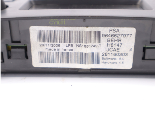 Commande de chauffage occasion PEUGEOT 307 Phase 2 SW - 2.0 HDI 136ch