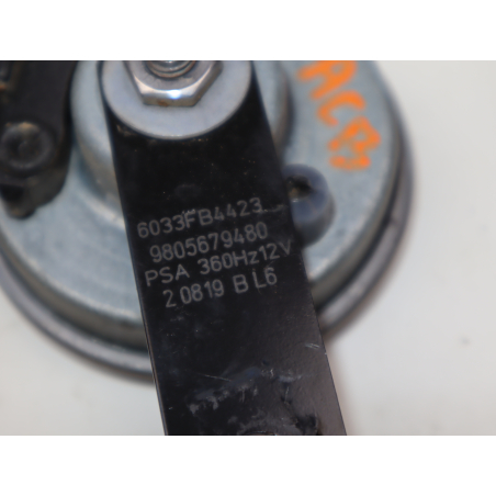 Klaxon  / avertisseur occasion CITROEN C3 AIRCROSS Phase 2 - 1.2i 130ch