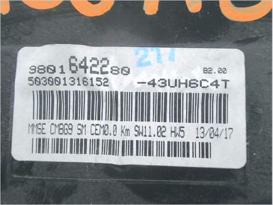 Bloc compteurs occasion CITROEN BERLINGO II Phase 3 - 1.6 HDi 75ch