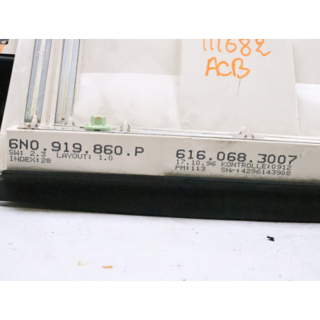 Bloc compteurs occasion VOLKSWAGEN POLO III Phase 1 - 1.6 75ch