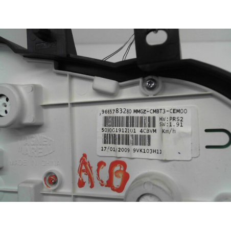 Bloc compteurs occasion PEUGEOT 206 + Phase 1 - 1.4 HDI 70ch