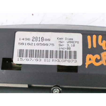 Bloc compteurs occasion PEUGEOT 807 Phase 1 - 2.2 HDI 128ch