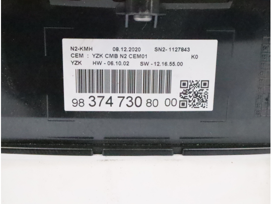 Bloc compteurs occasion PEUGEOT EXPERT III phase 1 - 2.0 BLUEHDI 120ch