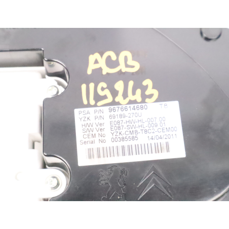 Bloc compteurs occasion PEUGEOT 3008 I Phase 1 - 2.0 HDI 163ch