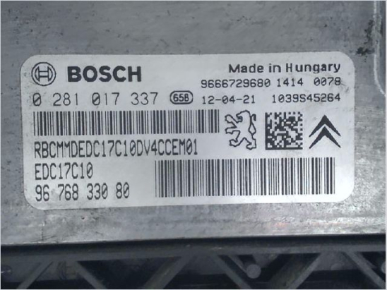 Kit serrures + antivol occasion CITROEN C3 II Phase 1 - 1.4 HDi 70ch