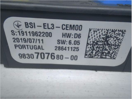 Kit serrures + antivol occasion PEUGEOT RIFTER Phase 1 - 1.2i PureTech 110ch