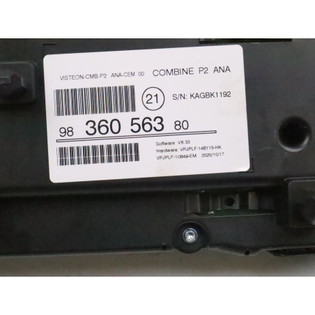 Bloc compteurs occasion PEUGEOT 2008 II Phase 1 - 1.2 i PureTech 100ch