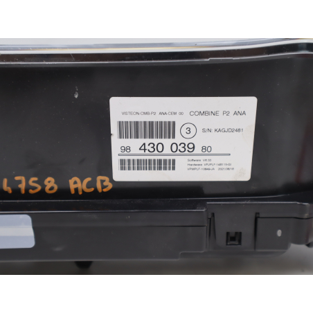 Bloc compteurs occasion PEUGEOT 208 II Phase 1 - 1.5 BlueHDi 100ch