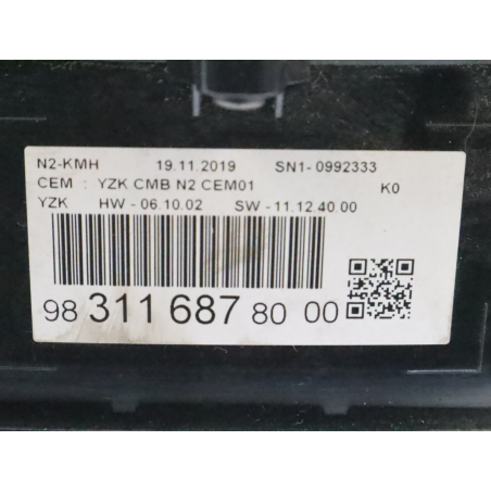 Bloc compteurs occasion TOYOTA PROACE II Phase 1 COMBI - 2.0 D4D 122ch