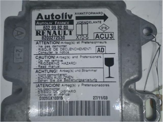 Boitier pyrotechnique occasion RENAULT MASTER II Phase 2 - 1.9 DCI 81ch