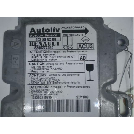 Boitier pyrotechnique occasion RENAULT MASTER II Phase 2 - 1.9 DCI 81ch