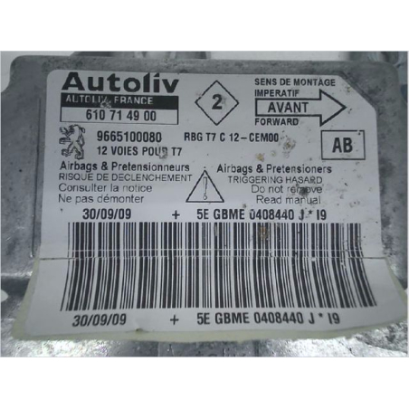 Boitier pyrotechnique occasion PEUGEOT 308 I Phase 1 - 1.6 HDI 16v 110ch