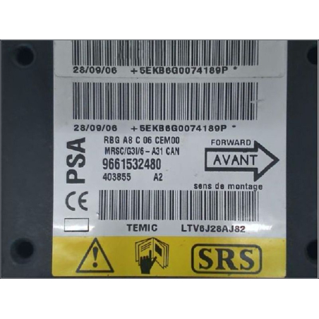 Boitier pyrotechnique occasion CITROEN C3 I Phase 2 - 1.4 HDi 70ch