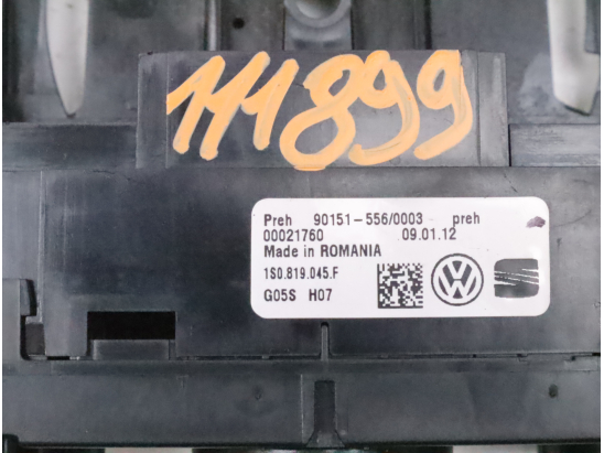 Commande de chauffage occasion VOLKSWAGEN UP Phase 1 - 1.0 75ch