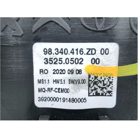 Commande de chauffage occasion PEUGEOT EXPERT III phase 1 - 2.0 HDI150 ch