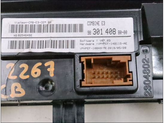 Bloc compteurs occasion CITROEN C4 CACTUS Phase 2 - 1.2i PureTech 12V 110ch